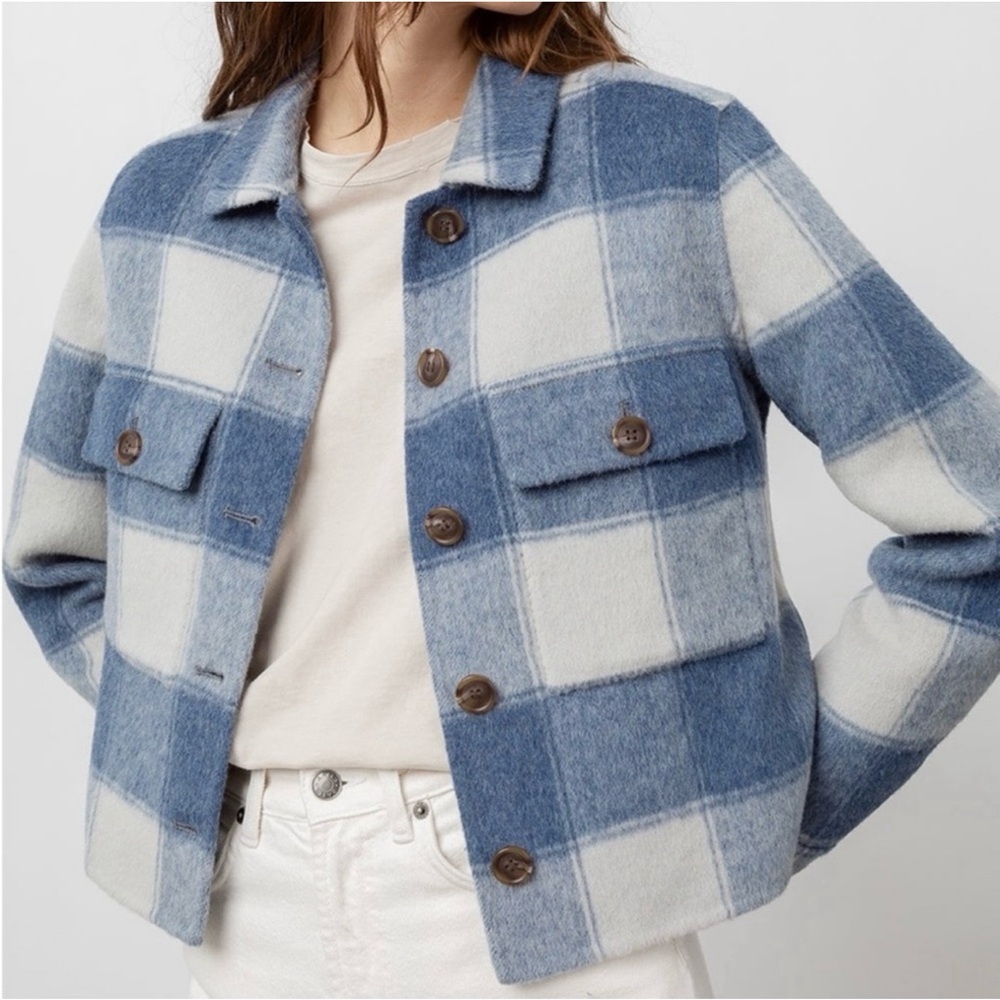 Rails blue buffalo check jacket